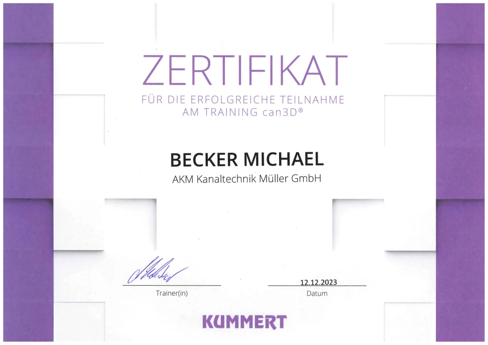 Kummert Trainingscenter can3D 2023 — Michael Becker