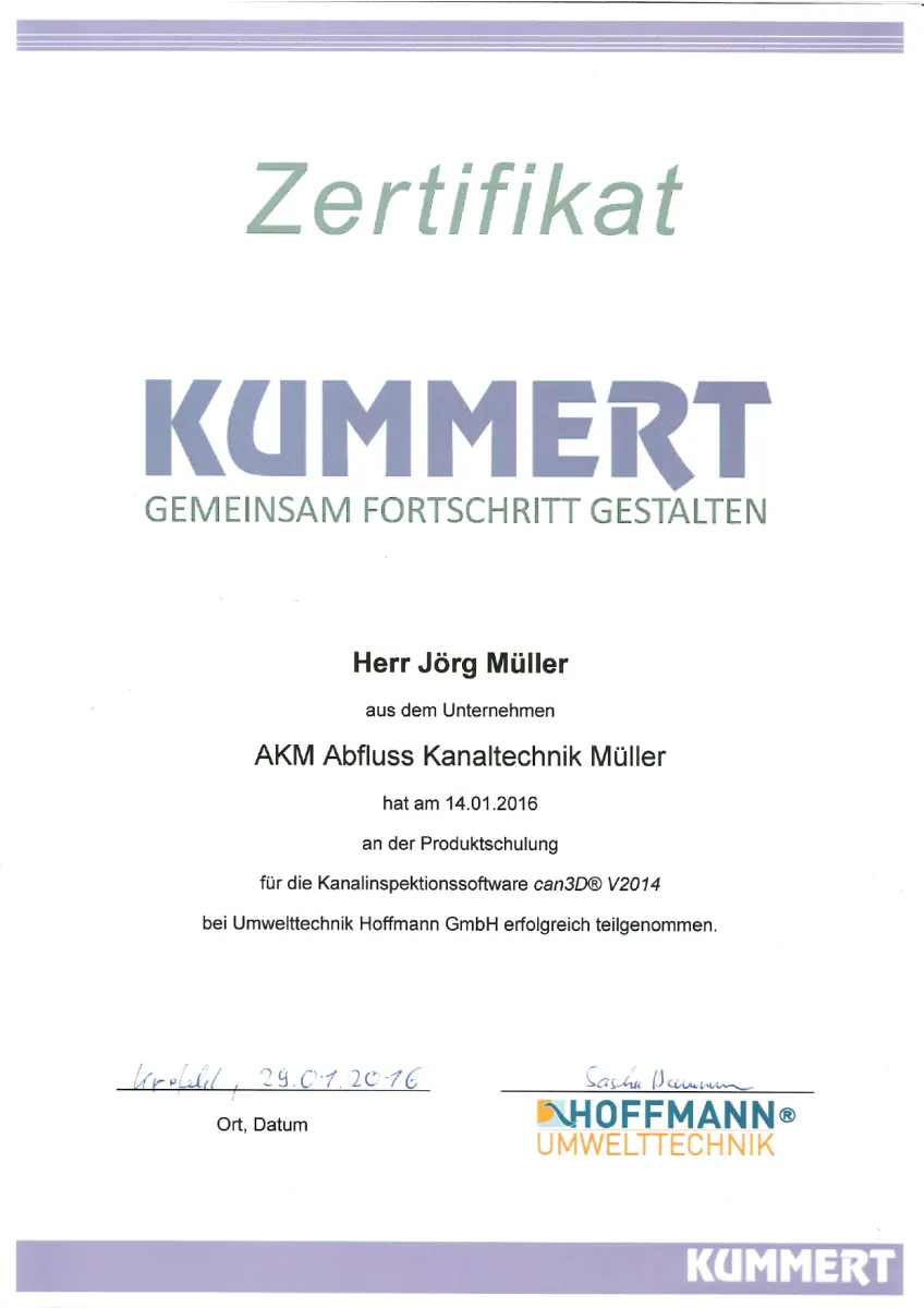 Kummert Produktschulung — Jörg Müller