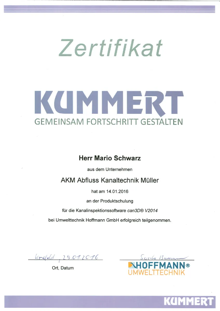 Kummert Produktschulung — Mario Schwarz